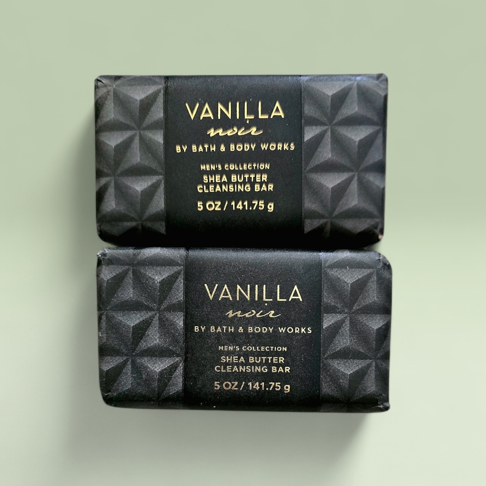 2 Vanilla Noir Men's Collection bar soaps by Bath & Body Works